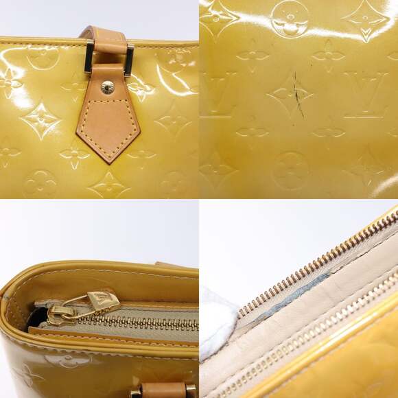 LOUIS VUITTON Monogram Vernis Houston Hand Bag Beige M91004 - Picture 11 of 13